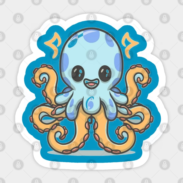 octopus Sticker by Ridzdesign